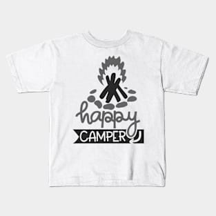 Happy Camper Outdoors Shirt, Hiking Shirt, Adventure Shirt Kids T-Shirt